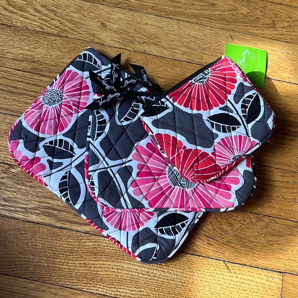 Vera Bradley Cosmetic Trio Cheery Blossoms NWT